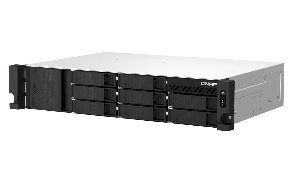 NAS QNAP TS-873AEU-4G-US / PROCESADOR AMD RYZEN V1500B / MEMORIA RAM 4GB / 8 BAHIAS FRONTALES SATA 3.5 PULGADAS Y 2.5 PULGADAS / 2 PUERTOS RJ45 2.5GBE / MONTAJE EN RACK 2UR / APLICACIONES PYMES PARA COMPARTIR Y RESPALDAR DATOS EN LA NUBE.-Servidores NAS / STORAGE-QNAP-Bsai Seguridad & Controles