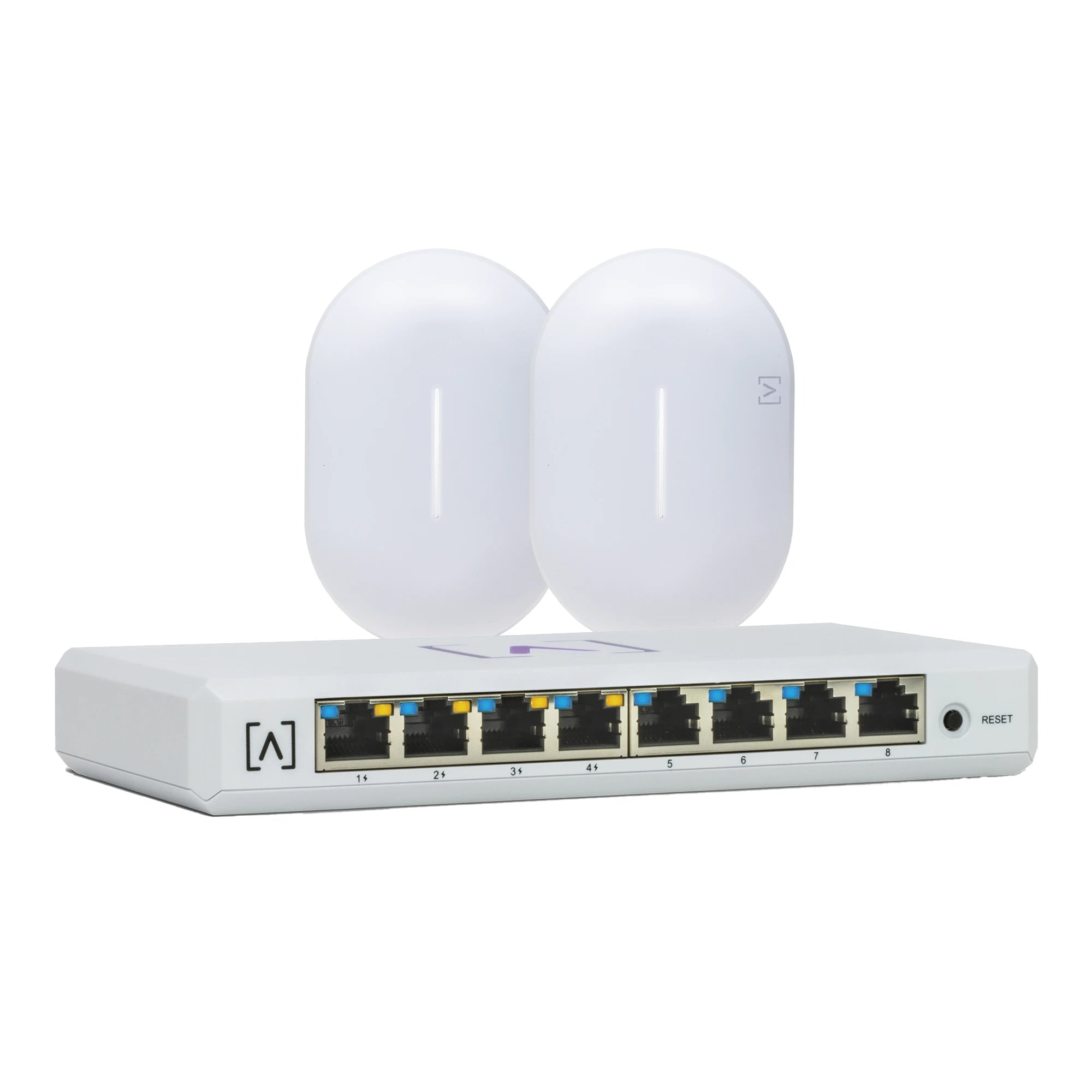 KIT DE LANZAMIENTO ALTA LABS: INCLUYE (1) SWITCH POE S8-POE Y (2) PUNTOS DE ACCESO WIFI 6 AP6-PRO. BLOQUEO DE CONTENIDO Y ADMINISTRACIÓN EN LA NUBE/APP GRATUITA-Networking-ALTA LABS-Bsai Seguridad & Controles