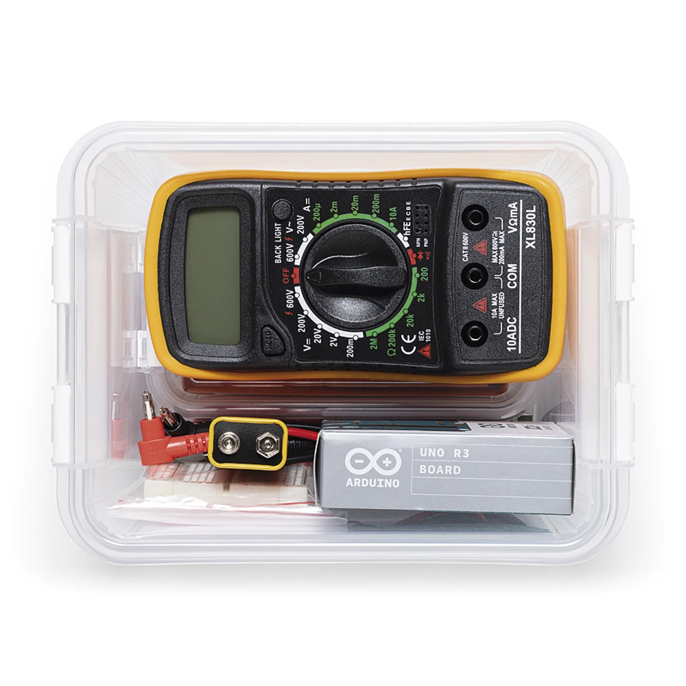 ARDUINO STUDENT KIT,,ES UN COMPLETO RECURSO MULTILENGUAJE DE APRENDIZAJE DISEÑADO PARA ENSEÑAR LOS FUNDAMENTOS DE ELECTRÓNICA Y PROGRAMACIÓN A ESTUDIANTES DE 11 AÑOS EN ADELANTE, SIN NECESIDAD DE EXPERIENCIA PREVIA-Drones, Robots e Industrial-ARDUINO LLC-Bsai Seguridad & Controles