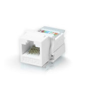 CONECTOR JACK RJ-45 / CAT 5E / COLOR BLANCO / TIPO KEYCONNECT / ARMADO SIN PINZAS.-Conectores-ALTER-Bsai Seguridad & Controles