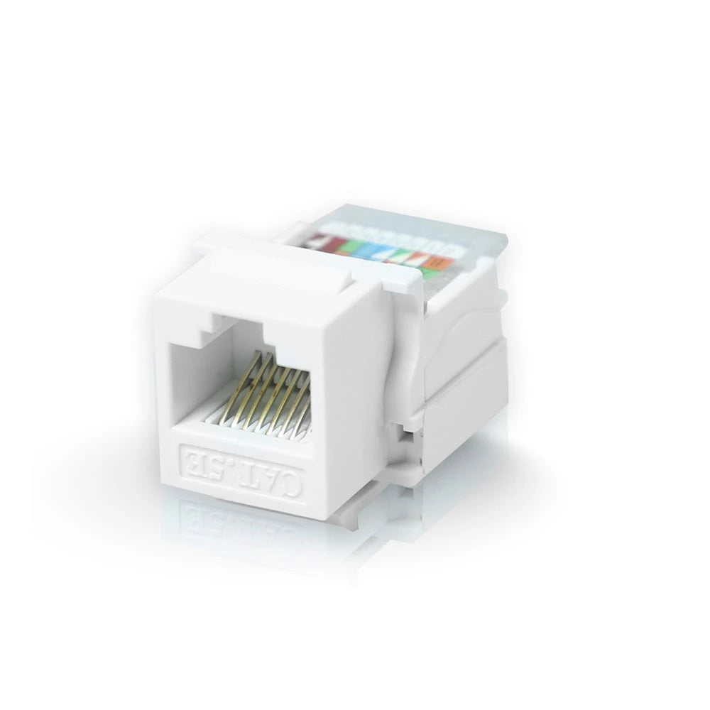 CONECTOR JACK RJ-45 / CAT 5E / COLOR BLANCO / TIPO KEYCONNECT / ARMADO SIN PINZAS.-Conectores-ALTER-Bsai Seguridad & Controles