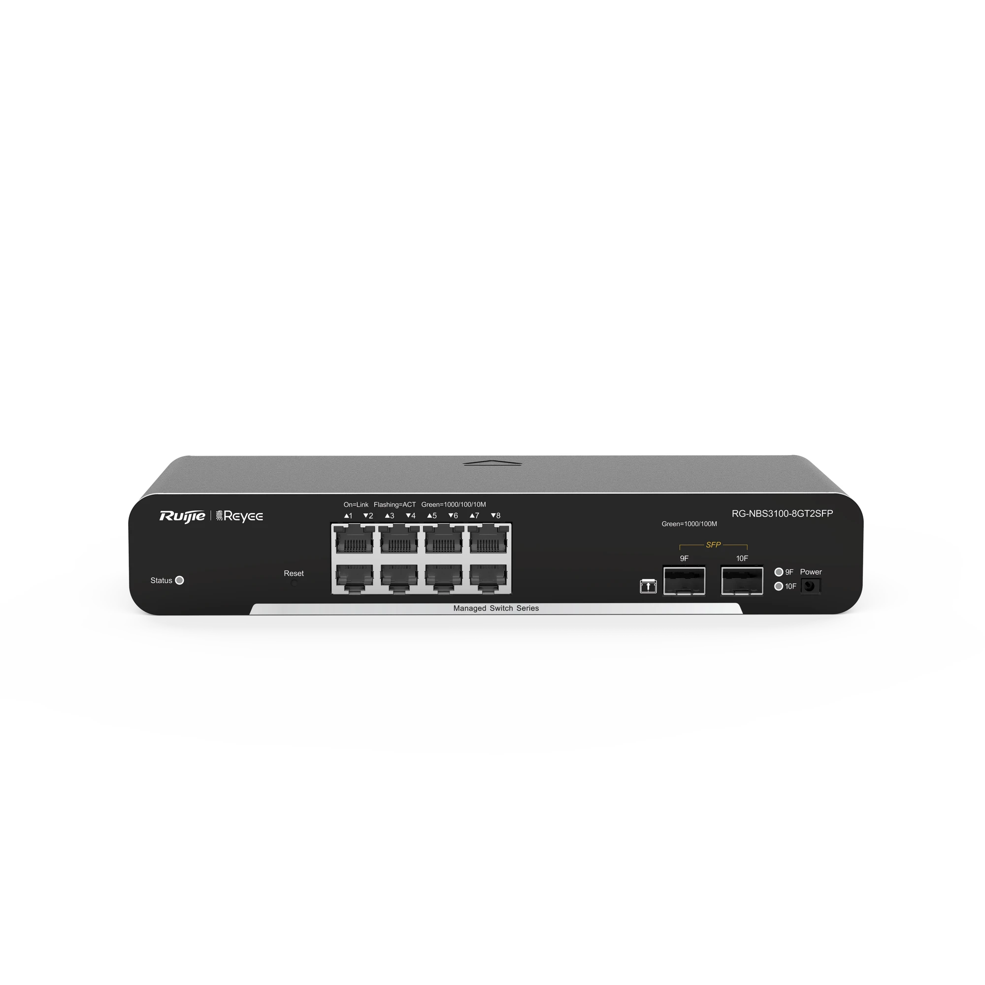 SWITCH ADMINISTRABLE CLOUD 8 PUERTOS GIGABIT POE 802.3AF/AT 125W-Switches-RUIJIE-Bsai Seguridad & Controles