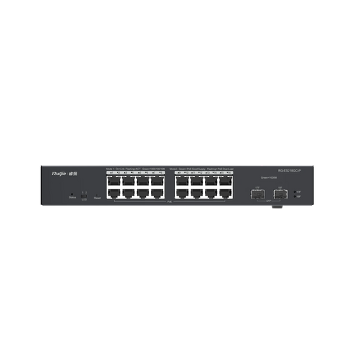 SWITCH ADMINISTRABLE CLOUD 16 PUERTOS GIGABIT POE 802.3AF/AT 240W-Switches-RUIJIE-RG-ES218GC-P-Bsai Seguridad & Controles