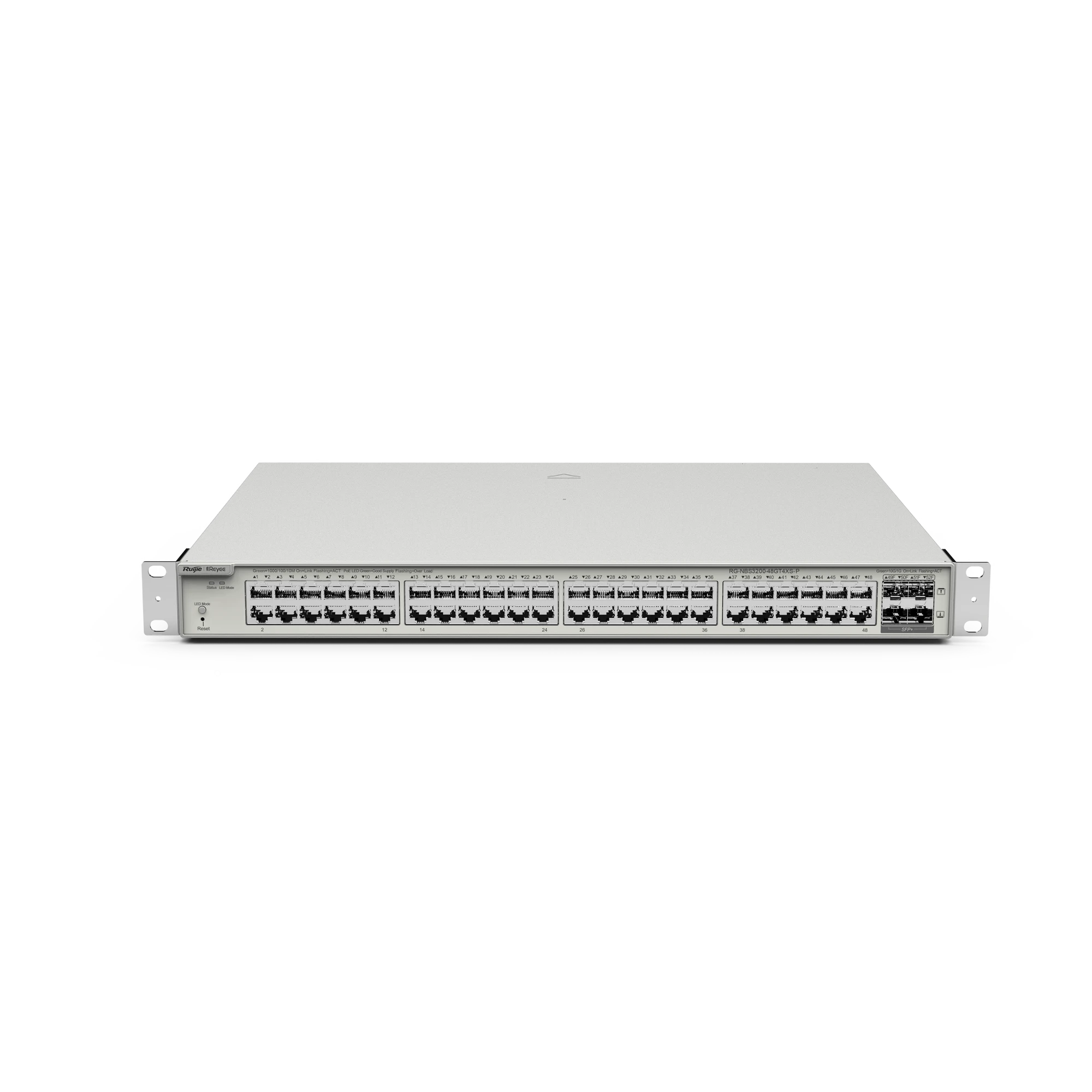 SWITCH ADMINISTRABLE CLOUD 48 PUERTOS GIGABIT POE 802.3AF/AT 370W-Switches-RUIJIE-Bsai Seguridad & Controles