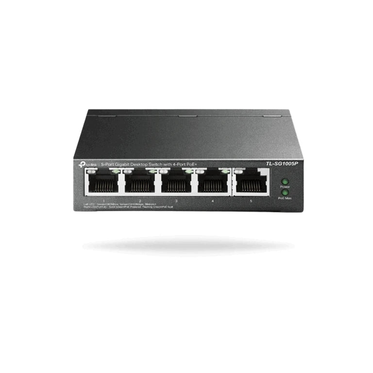 TP-LINK TL-SG1005P - SWITCH ESCRITORIO NO ADMINISTRABLE DE 5 PUERTOS 10/100/1000 MBPS , CON 4 PUERTOS POE 802.3AF/AT DE HASTA 65 W , POE EXTENDIDO HASTA 250 METROS.-Switches POE-TP-LINK-Bsai Seguridad & Controles