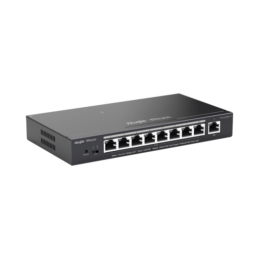 SWITCH ADMINISTRABLE 8 PUERTOS POE+ 802.3AF/AT GIGABIT, GESTIÓN GRATUITA DESDE LA NUBE, 120W-Networking-RUIJIE-RG-ES209GC-P-Bsai Seguridad & Controles