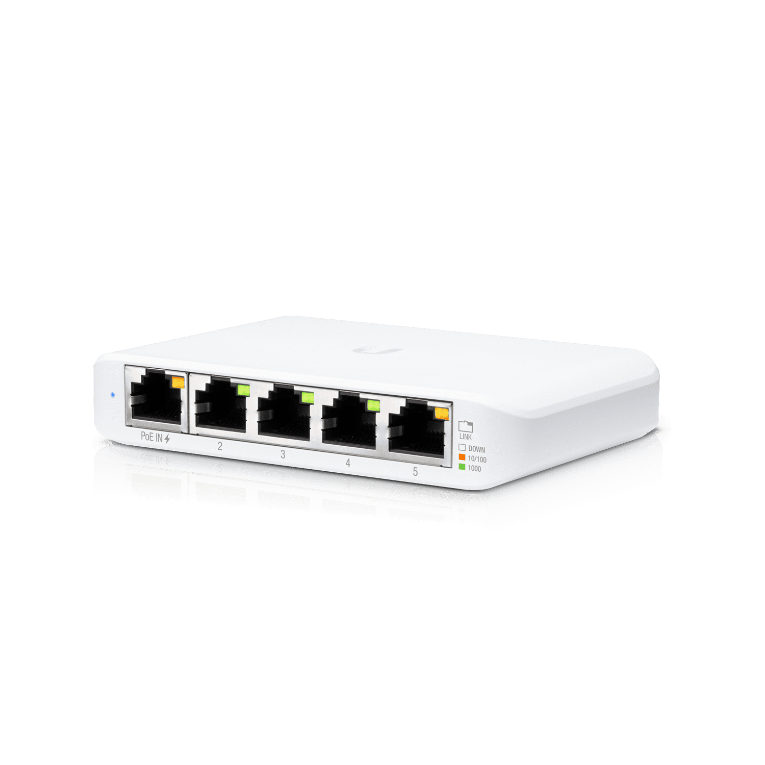 UBIQUITI USW-FLEX-MINI SWITCH UNIFI ADMINISTRABLE COMPACTO DE 5 PUERTOS 10/100/1000 MBPS, ENTRADA DE POE 802.3AF/AT-Switches-UBIQUITI-Bsai Seguridad & Controles
