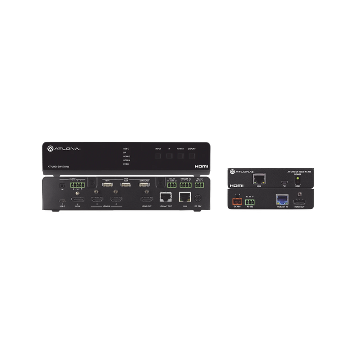 AT-UHD-SW-510W+ AT-UHD-EX-100CE-RX-PSE COMBO SET-VoIP y Telefonía IP-ATLONA-AT-UHD-SW-510W-KIT-Bsai Seguridad & Controles