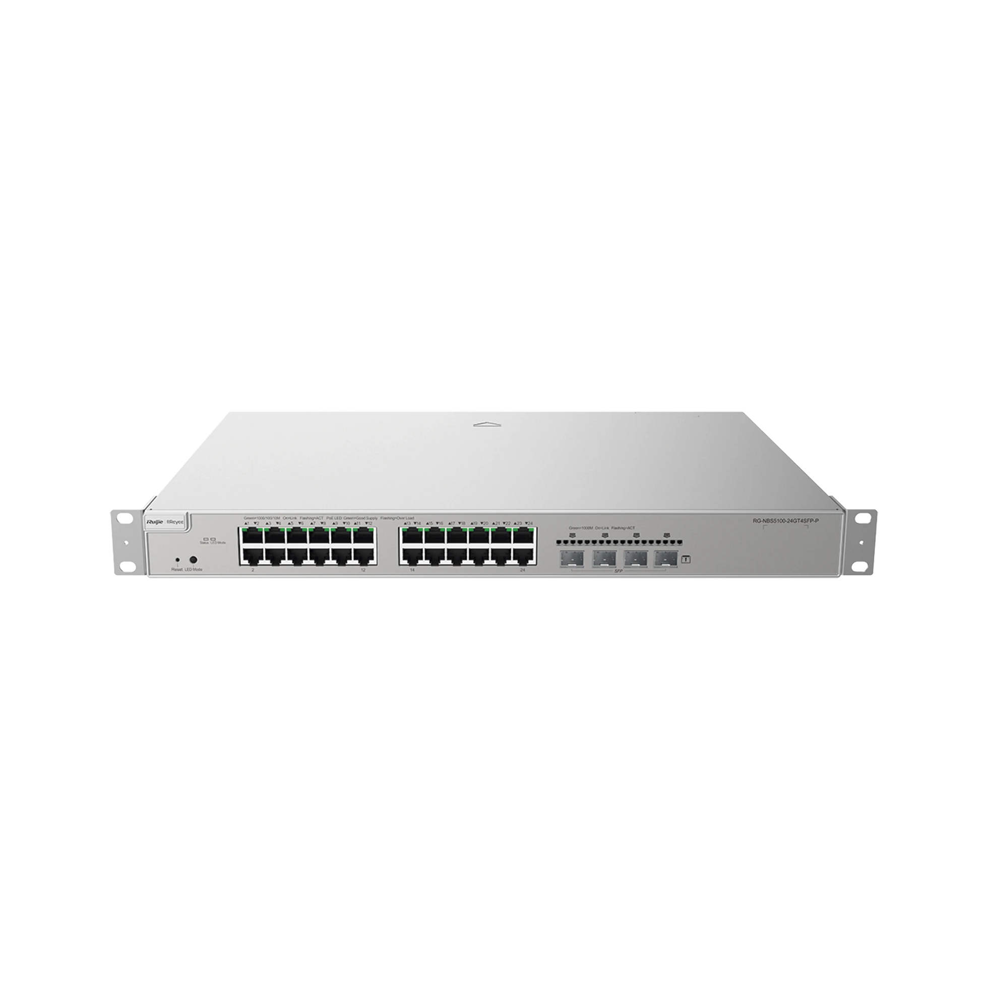 SWITCH ADMINISTRABLE CAPA 3 CON 24 PUERTOS GIGABIT POE 802.3AF/AT + 4 SFP+ PARA FIBRA 10GB, GESTIÓN GRATUITA DESDE LA NUBE, 370W-Networking-RUIJIE-Bsai Seguridad & Controles