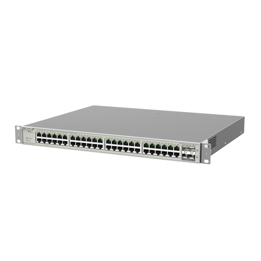 SWITCH ADMINISTRABLE CAPA 3 CON 48 PUERTOS GIGABIT POE 802.3AF/AT + 4 SFP+ PARA FIBRA 10GB, GESTIÓN GRATUITA DESDE LA NUBE, 740W-Networking-RUIJIE-RG-NBS5200-48GT4XS-UP-Bsai Seguridad & Controles