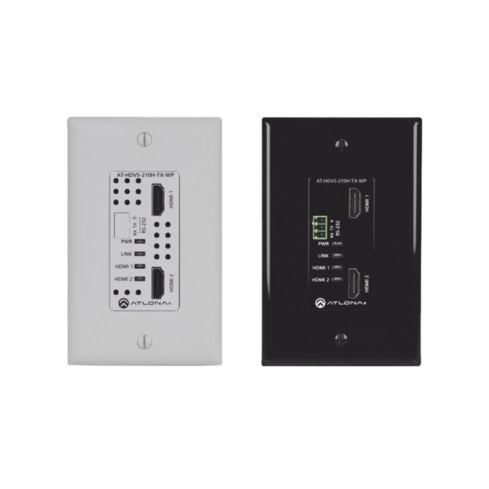 ATLONA SINGLE GANG DUAL HDMI WALL TRANSMITTER-VoIP - Telefonía IP - Videoconferencia-ATLONA-AT-HDVS-210H-TX-WP-Bsai Seguridad & Controles