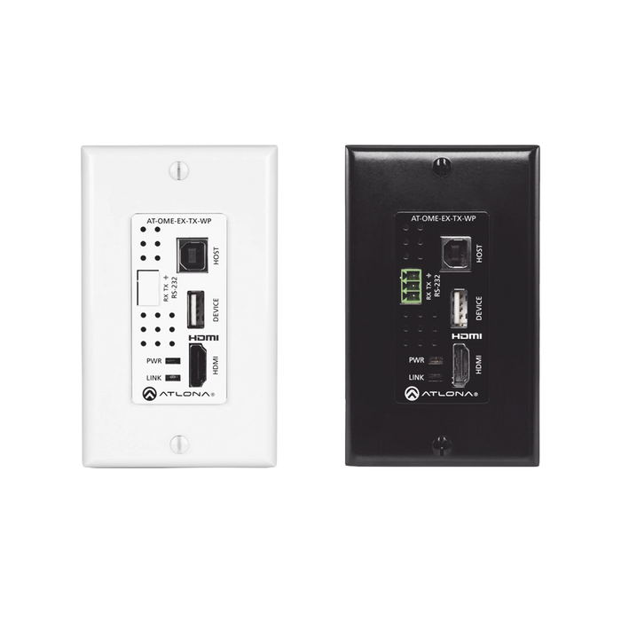 ATLONA SINGLE GANG TX WALL PLATE WITH USB PASS THROUGH-VoIP - Telefonía IP - Videoconferencia-ATLONA-AT-OME-EX-TX-WP-Bsai Seguridad & Controles