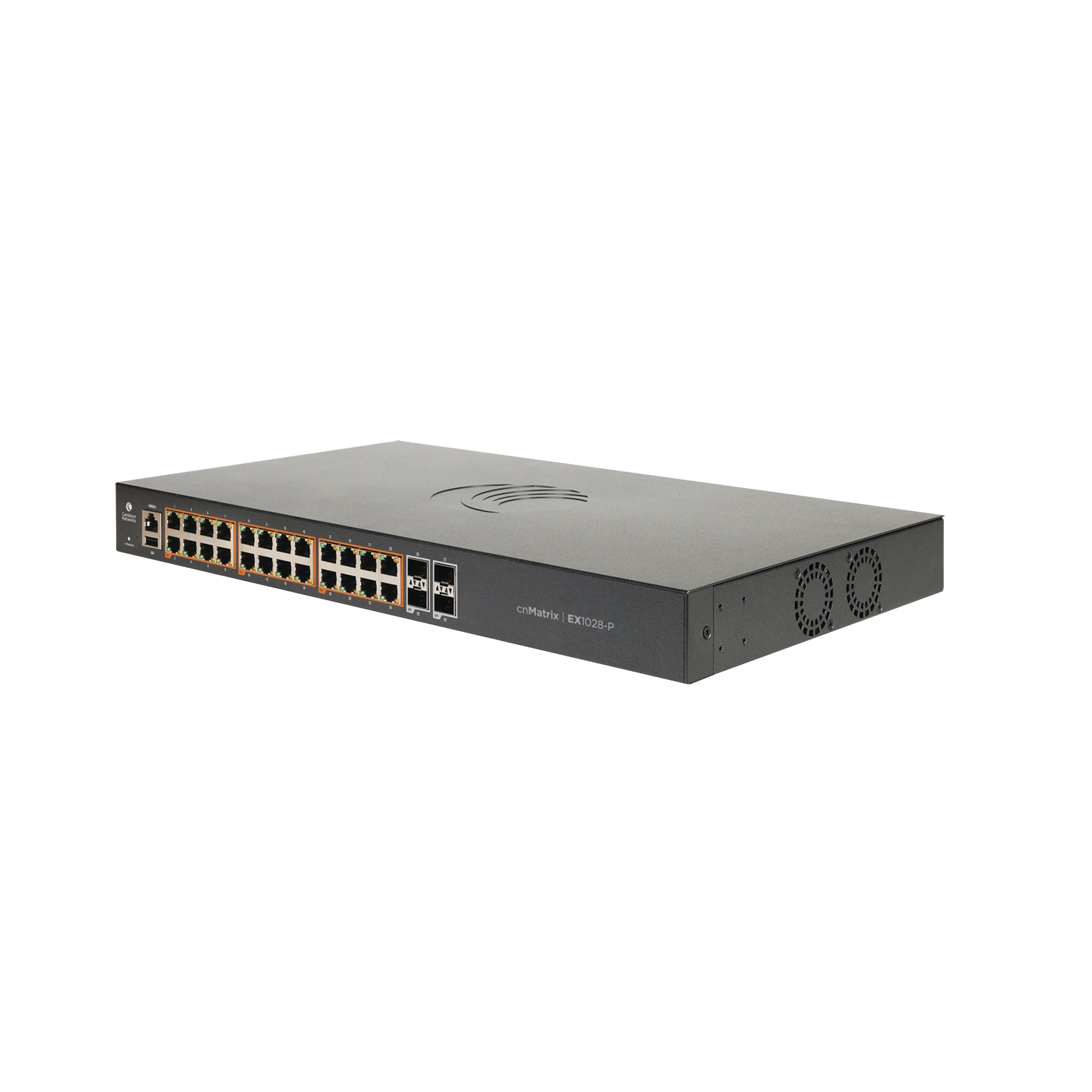 SWITCH CNMATRIX EX1028 DE 24 PUERTOS POE 802.3AF/AT, 200 W, GIGABIT ETHERNET Y 4 SFP, CAPA 2, GESTIÓN EN LA NUBE-Inyectores PoE-CAMBIUM NETWORKS-Bsai Seguridad & Controles
