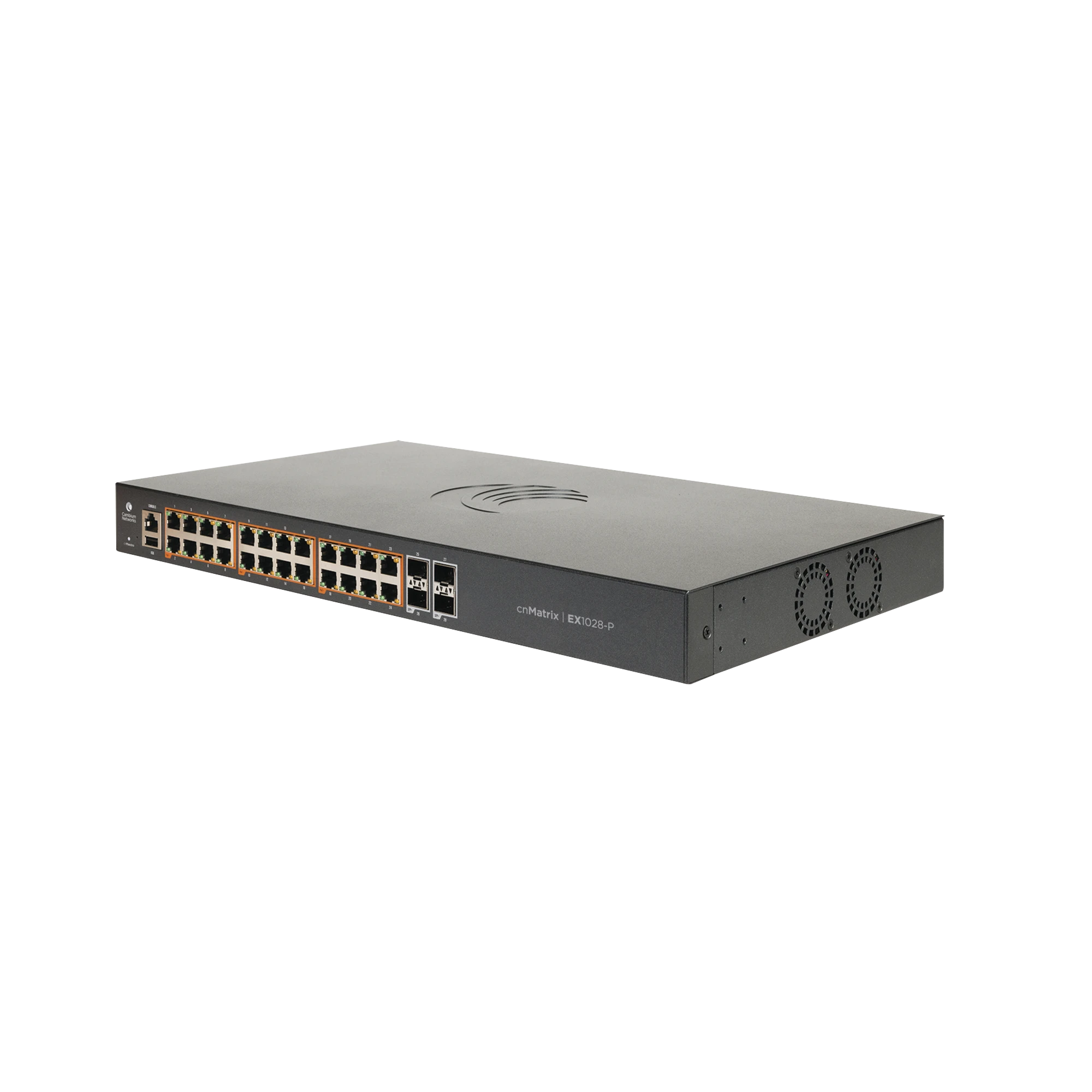 SWITCH CNMATRIX EX1028 DE 24 PUERTOS POE 802.3AF/AT, 200 W, GIGABIT ETHERNET Y 4 SFP, CAPA 2, GESTIÓN EN LA NUBE-Inyectores PoE-CAMBIUM NETWORKS-Bsai Seguridad & Controles