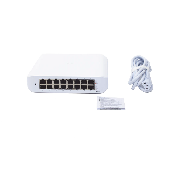 SWITCH UNIFI LITE ADMINISTRABLE POE DE 16 PUERTOS 10/100/1000 MBPS (8 PUERTOS 802.3AF/AT), 45 W-Switches-UBIQUITI NETWORKS-USW-LITE-16-POE-Bsai Seguridad & Controles