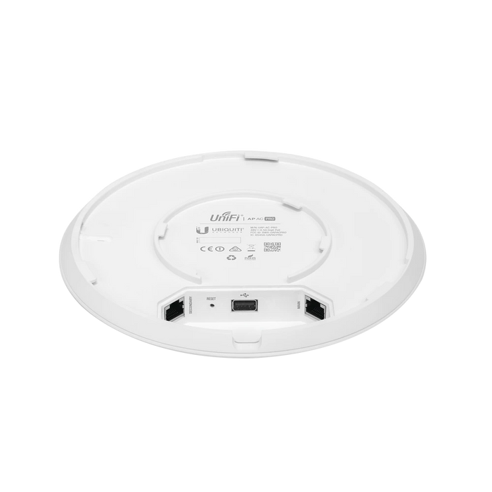 ACCESS POINT UNIFI DOBLE BANDA 802.11AC MIMO 3X3 PARA INTERIOR, POE AF/AT, SOPORTA 250 CLIENTES, HASTA 1.3 GBPS POE INCLUIDO-Redes WiFi-UBIQUITI NETWORKS-UAP-AC-PRO-Bsai Seguridad & Controles