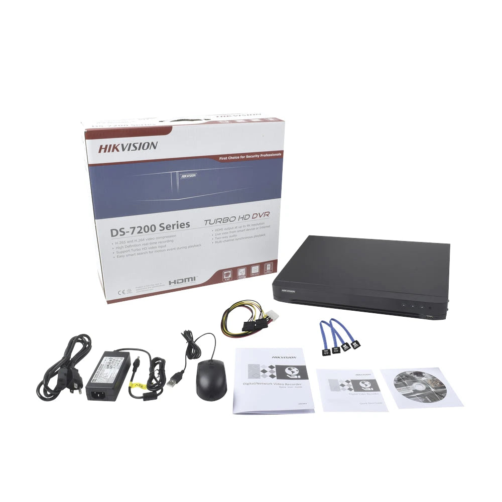 (AUDIO BIDIRECCIONAL) DVR 32 CANALES TURBOHD + 8 CANALES IP / 5 MEGAPIXEL LITE - 3K LITE / ACUSENSE / RECONOCIMIENTO FACIAL / AUDIO POR COAXITRON / 2 BAHÍAS DE DISCO DURO / H.265+ / SALIDA DE VIDEO EN FULL HD-Cámaras-HIKVISION-Bsai Seguridad & Controles