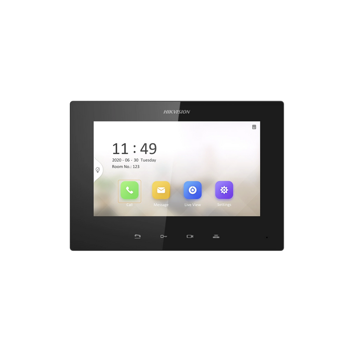 MONITOR IP LITE TOUCH 7" PARA VIDEOPORTERO IP / VÍDEO EN VIVO / POE ESTÁNDAR / APERTURA REMOTA / LLAMADA ENTRE MONITORES / AUDIO DE DOS VÍAS-Videoporteros e Interfonos-HIKVISION-DS-KH6320-LE1(B)-Bsai Seguridad & Controles