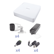 KIT TURBOHD CON AUDIO 1080P / DVR 4 CANALES / 4 CÁMARAS BALA (EXTERIOR 2.8 MM) / TRANSCEPTORES / CONECTORES / FUENTE DE PODER / AUDIO POR COAXITRON-Kits Cámaras de Seguridad-EPCOM PROFESSIONAL-Bsai Seguridad & Controles