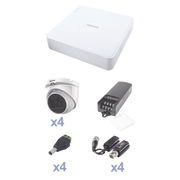 KIT TURBOHD CON AUDIO 1080P / DVR 4 CANALES / 4 CÁMARAS DOMO (EXTERIOR 2.8 MM) / TRANSCEPTORES / CONECTORES / FUENTE DE PODER / AUDIO POR COAXITRON-Kits Cámaras de Seguridad-EPCOM PROFESSIONAL-Bsai Seguridad & Controles