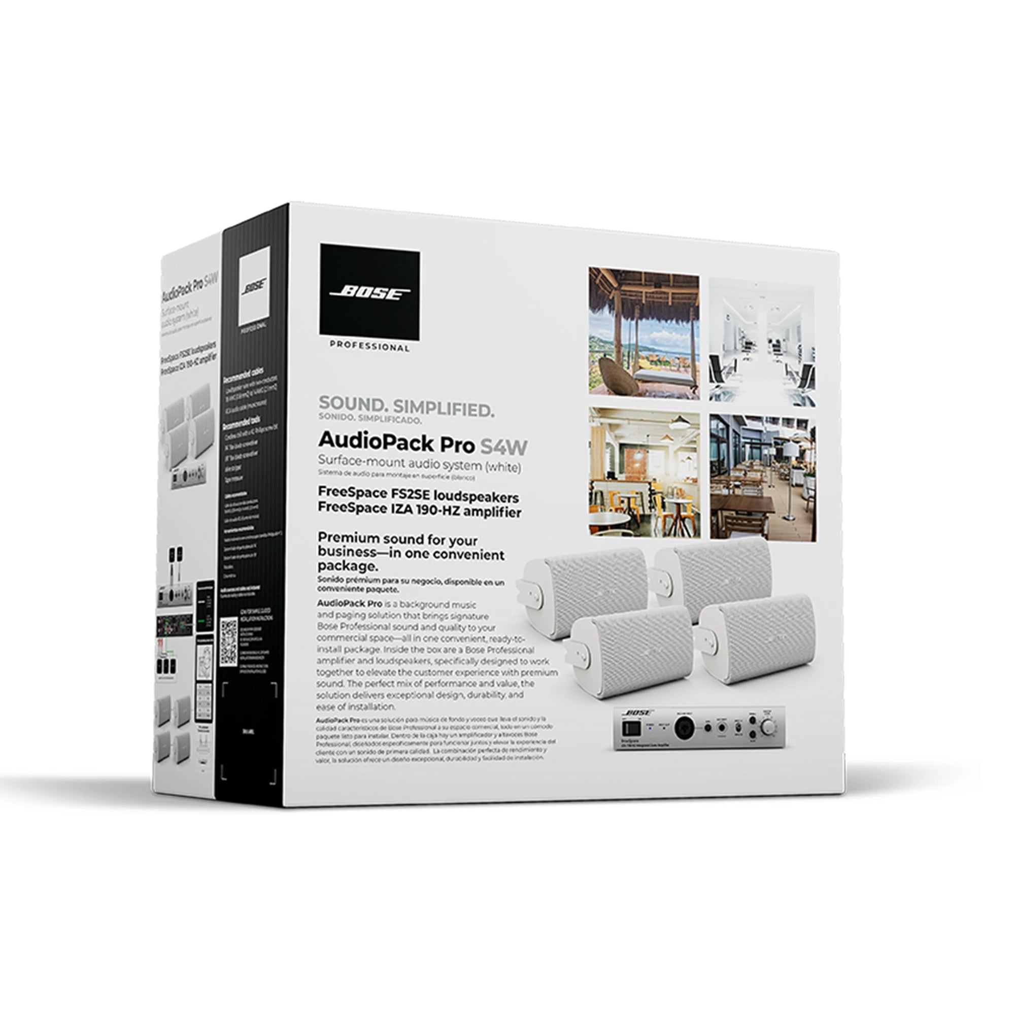 AUDIOPACK PRO S4 BLANCO | 1 IZA190HZ | 4 FS2SEW-Audio residencial/Comercial-BOSE PROFESSIONAL-Bsai Seguridad & Controles