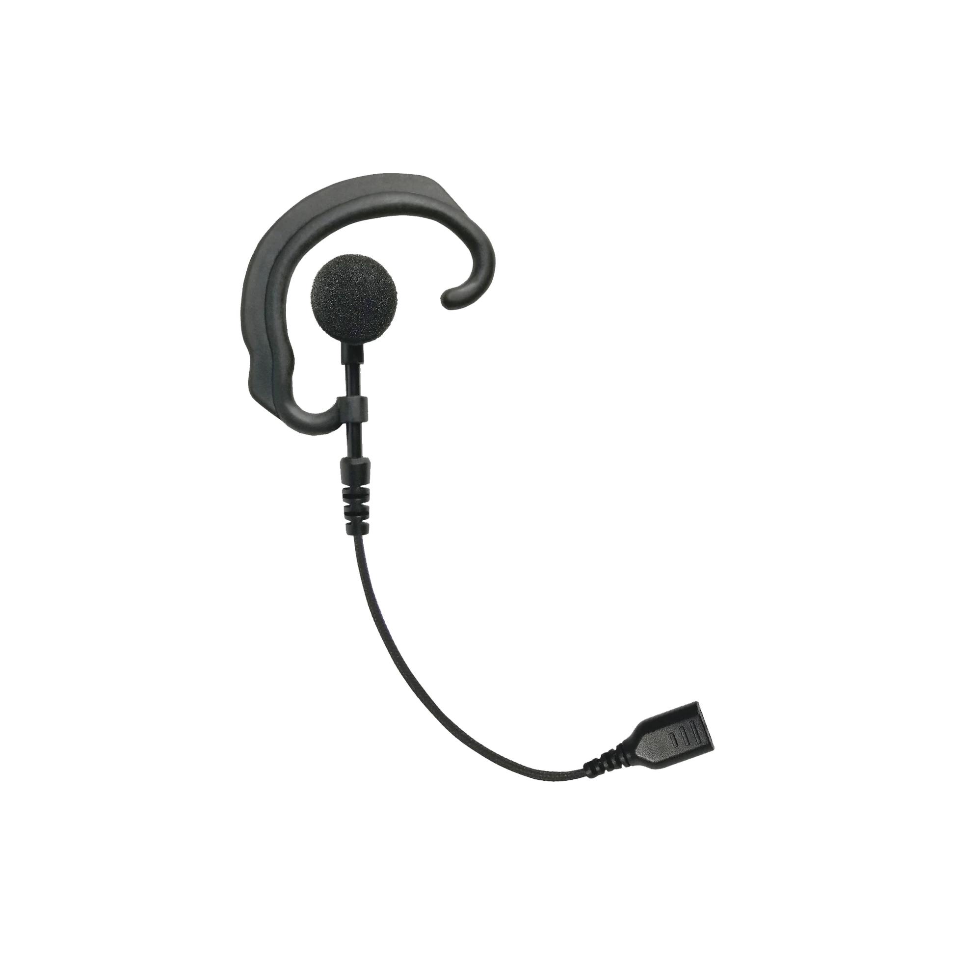 AURICULAR DE GANCHO PARA EL OÍDO (RESPONDER) CON CABLE DE FIBRA TRENZADA Y CONECTOR SNAP. REQUIERE MICRÓFONO DE SOLAPA DE 1 O 2 HILOS DE LA SERIE SNAP.-Accesorios para KENWOOD-PRYME-Bsai Seguridad & Controles