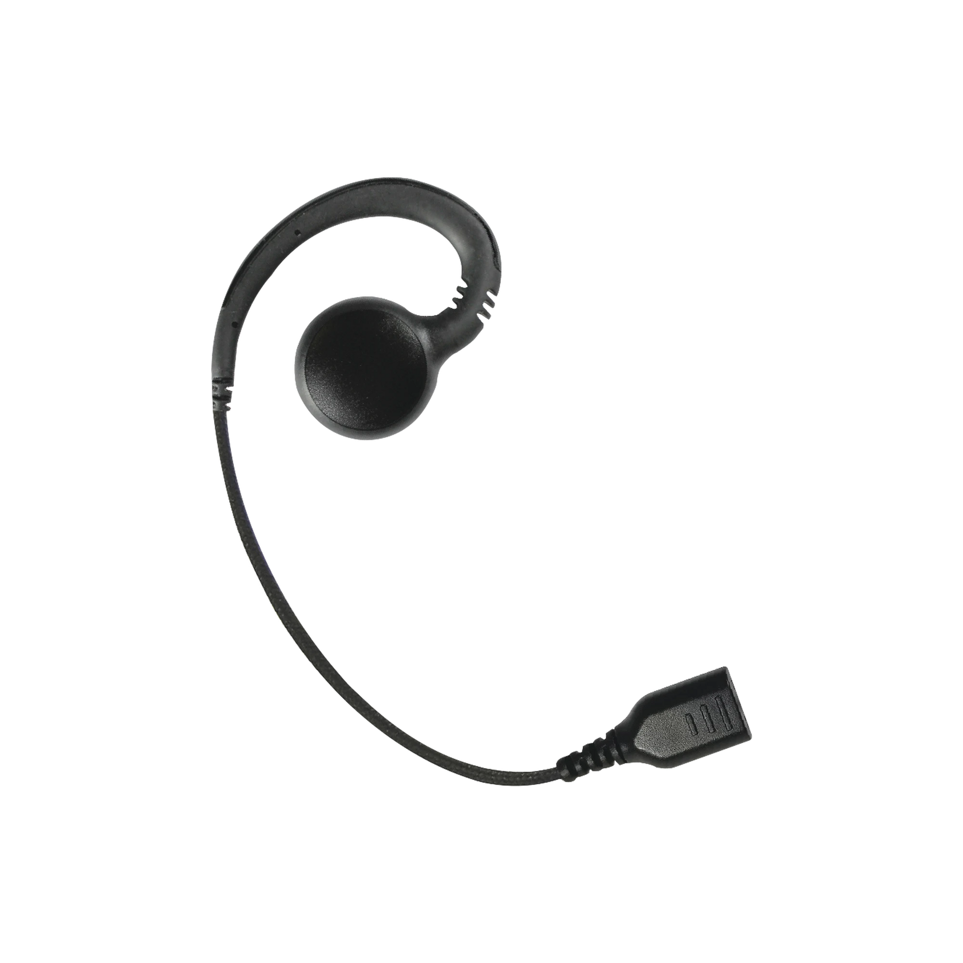 AURICULAR GIRATORIO CON GANCHO EN FORMA DE G CON CABLE DE FIBRA TRENZADA Y CONECTOR SNAP. REQUIERE MICRÓFONO DE SOLAPA DE 1 O 2 HILOS DE LA SERIE SNAP.-Accesorios para KENWOOD-PRYME-Bsai Seguridad & Controles