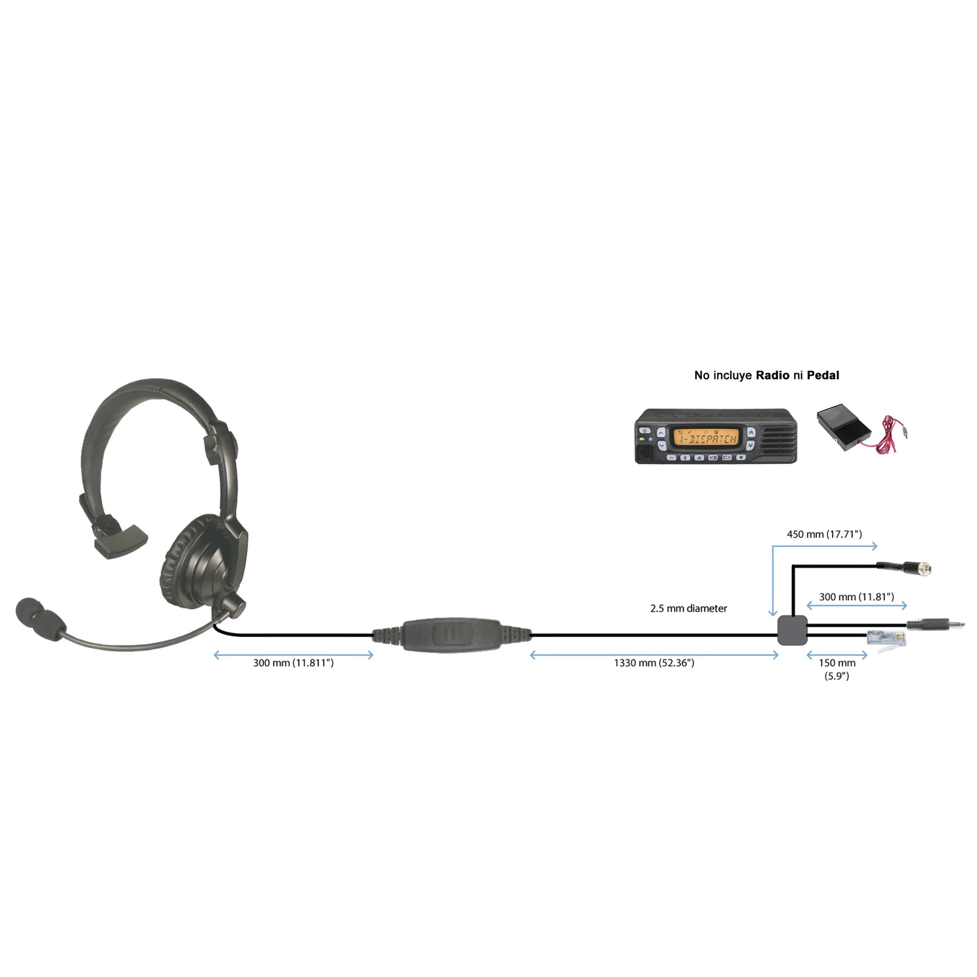 AURICULARES ACOLCHADOS LIGEROS PARA RADIOS MÓVILES ICOM-Accesorios para ICOM-PRYME-Bsai Seguridad & Controles