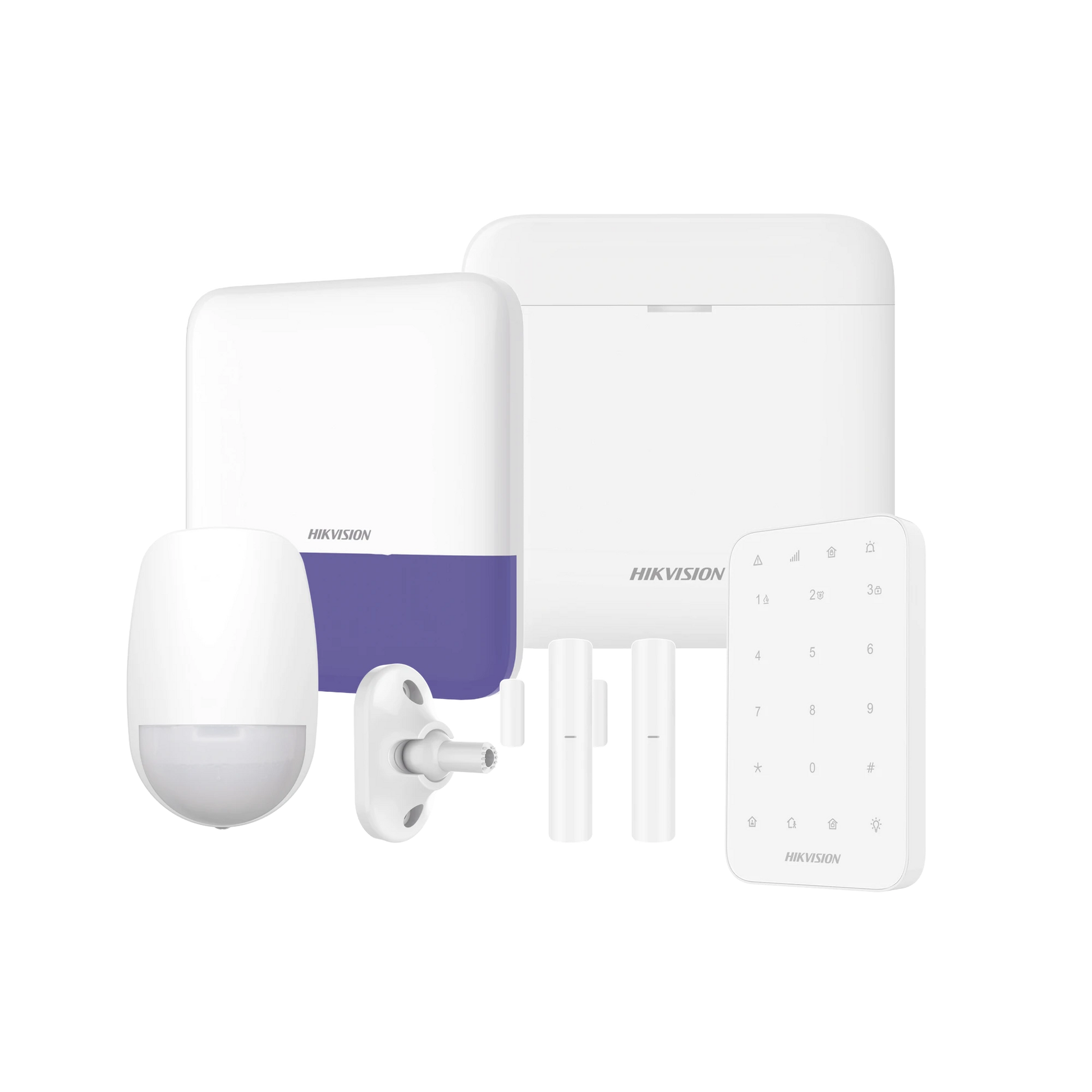 (AX PRO) KIT DE ALARMA AX PRO / INCLUYE: 1 HUB CON BATERIA DE RESPALDO / 1 SENSORES PIR / 1 MONTAJE UNIVERSAL PARA PIR / 2 CONTACTOS MAGNÉTICOS / 1 TECLADO / 1 SIRENA INALAMBRICA EXTERIOR / WIFI / COMPATIBLE CON HIK-CONNECT P2P-Paneles de Alarma y Accesorios Hikvision-HIKVISION-Bsai Seguridad & Controles