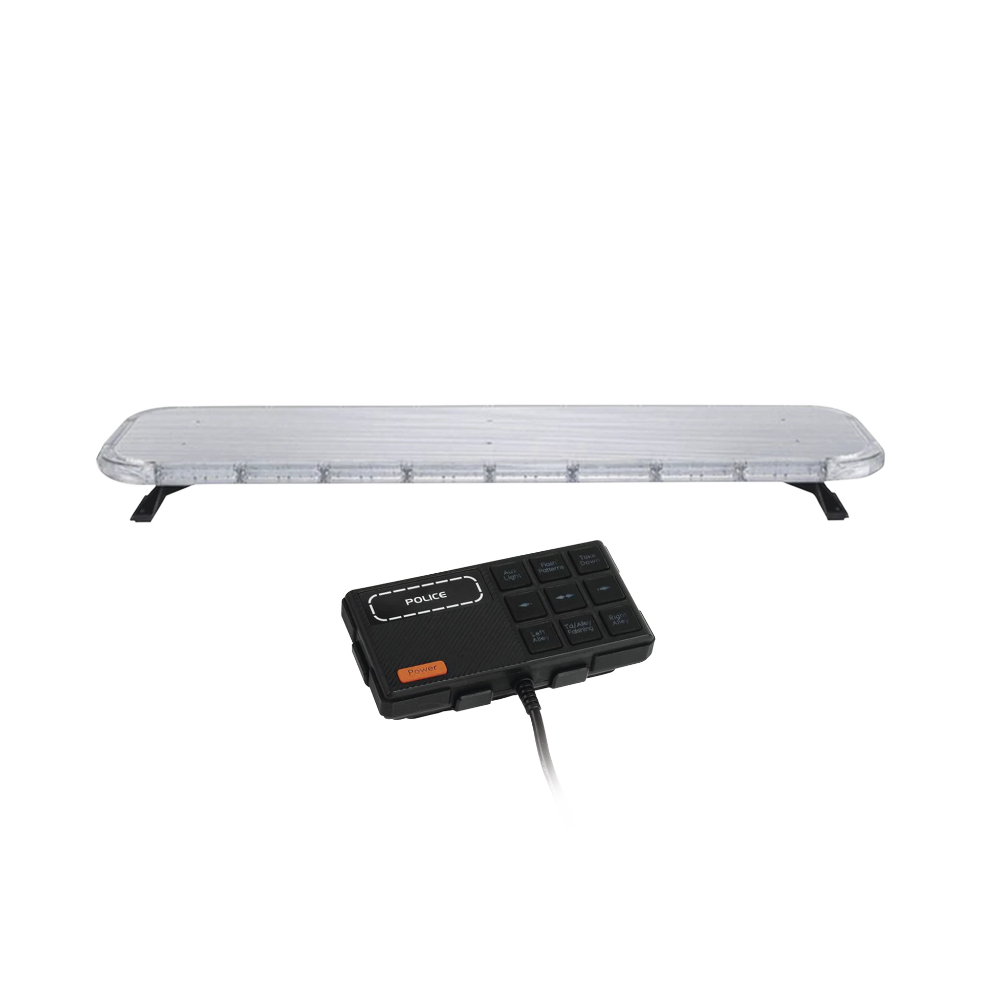 BARRA DE LUCES LED DE 47 ROJO/AZUL , DE 132 LEDS, CONTROLADOR INCLUIDO, IDEAL PARA EQUIPAR UNIDADES DE SEGURIDAD PUBLICA-Torretas-EPCOM INDUSTRIAL SIGNALING-Bsai Seguridad & Controles