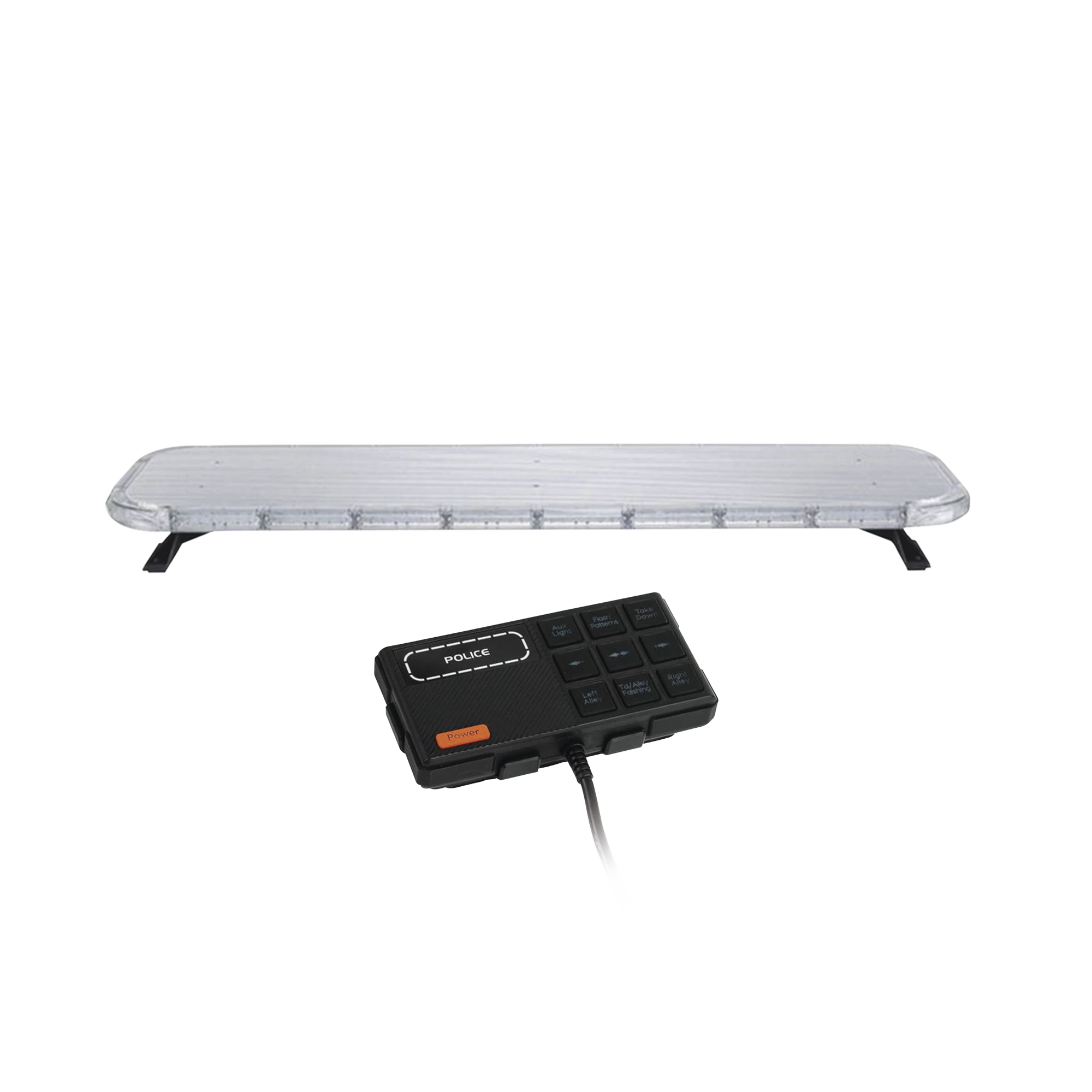 BARRA DE LUCES LED DE 47 ROJO/AZUL , DE 132 LEDS, CONTROLADOR INCLUIDO, IDEAL PARA EQUIPAR UNIDADES DE SEGURIDAD PUBLICA-Torretas-EPCOM INDUSTRIAL SIGNALING-Bsai Seguridad & Controles