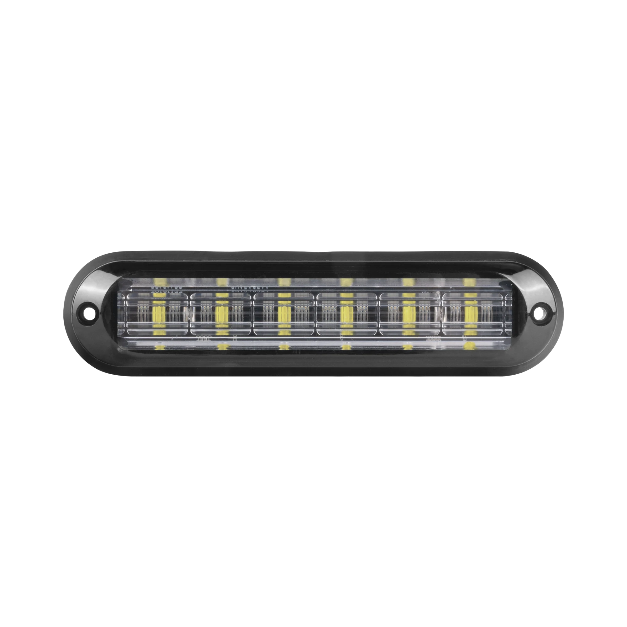 LUZ AUXILIAR ULTRA BRILLANTE IP67 DE 6 LEDS, COLOR ROJO/AZUL, CON MICA TRANSPARENTE Y BISEL NEGRO-Luces Auxiliares Vehiculares-EPCOM INDUSTRIAL SIGNALING-Bsai Seguridad & Controles