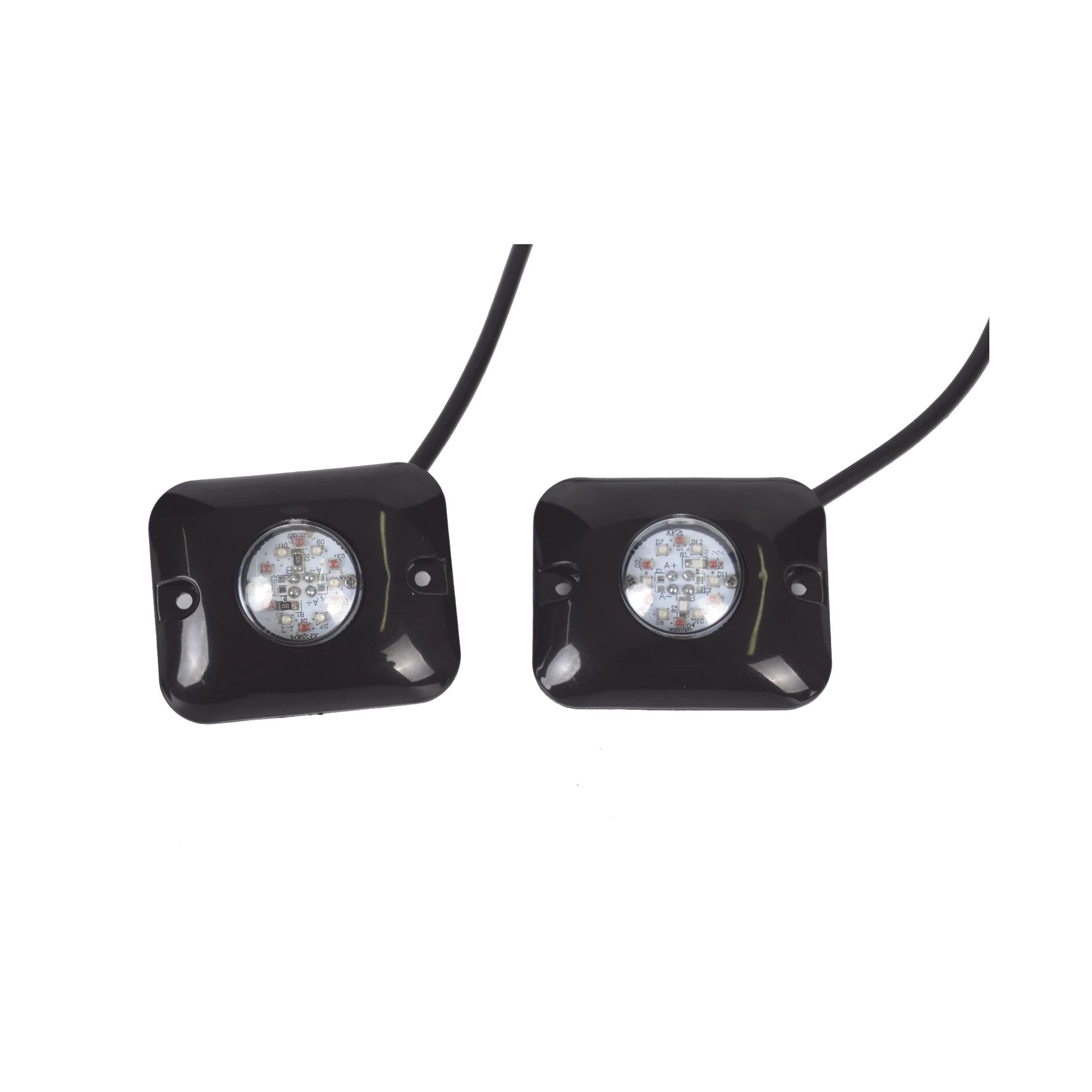 PAR DE LÁMPARAS ULTRA BRILLANTES CON 12 LED CADA UNA, COLOR ROJO/AZUL, IDEALES PARA VEHÍCULOS ENCUBIERTO-Sirenas y Estrobos-EPCOM INDUSTRIAL SIGNALING-Bsai Seguridad & Controles