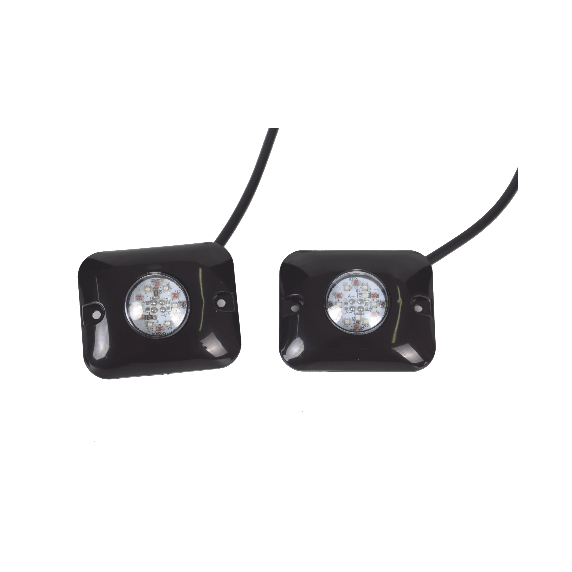 PAR DE LÁMPARAS ULTRA BRILLANTES CON 12 LED CADA UNA, COLOR ROJO/AZUL, IDEALES PARA VEHÍCULOS ENCUBIERTO-Sirenas y Estrobos-EPCOM INDUSTRIAL SIGNALING-Bsai Seguridad & Controles