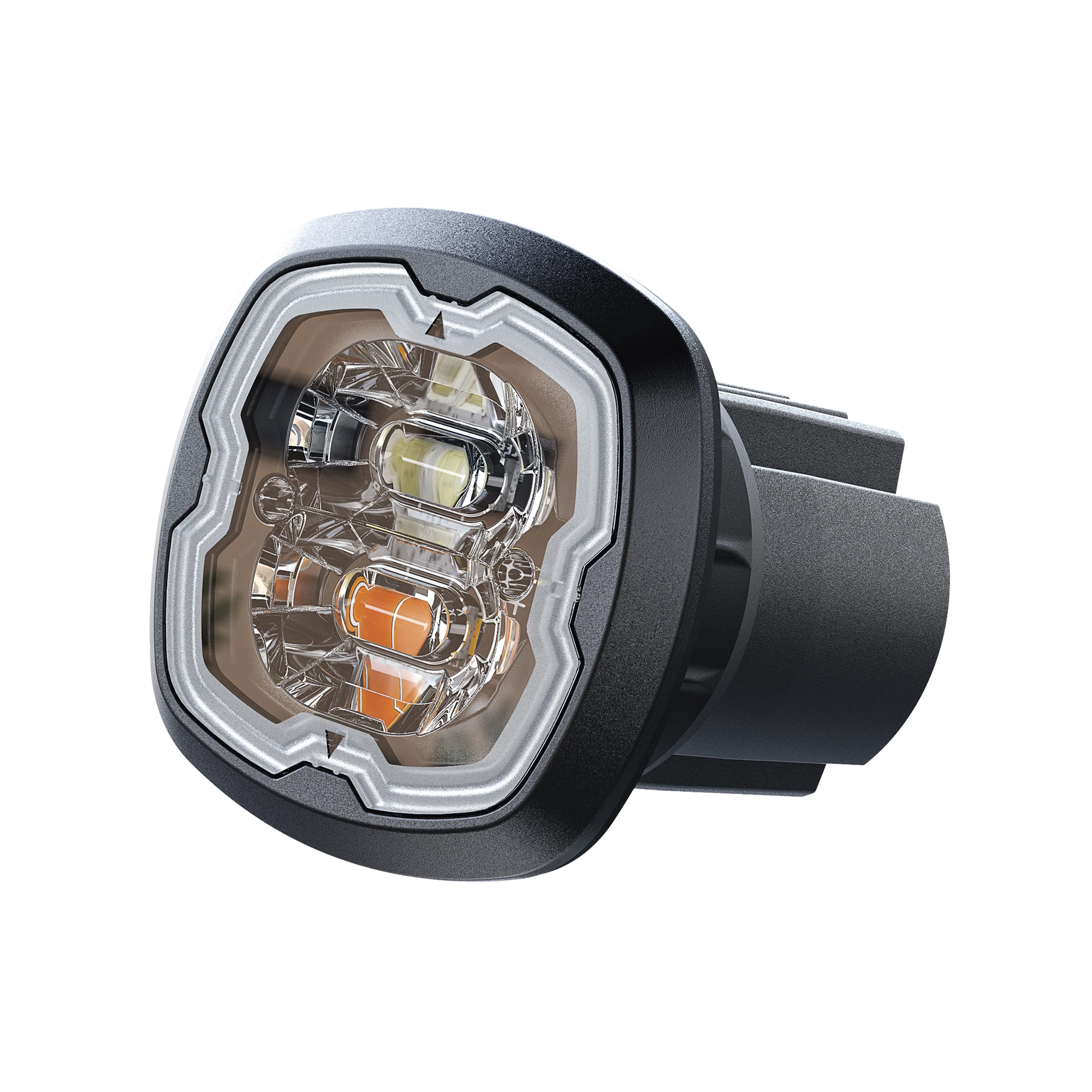 ESTROBO OCULTO, 6 LED, ROJO/AZUL, SAE CLASE I, EMPOTRABLE, LENTE TRANSPARENTE-Estrobos / Burbujas Vehiculares-SIGNALPRO-Bsai Seguridad & Controles