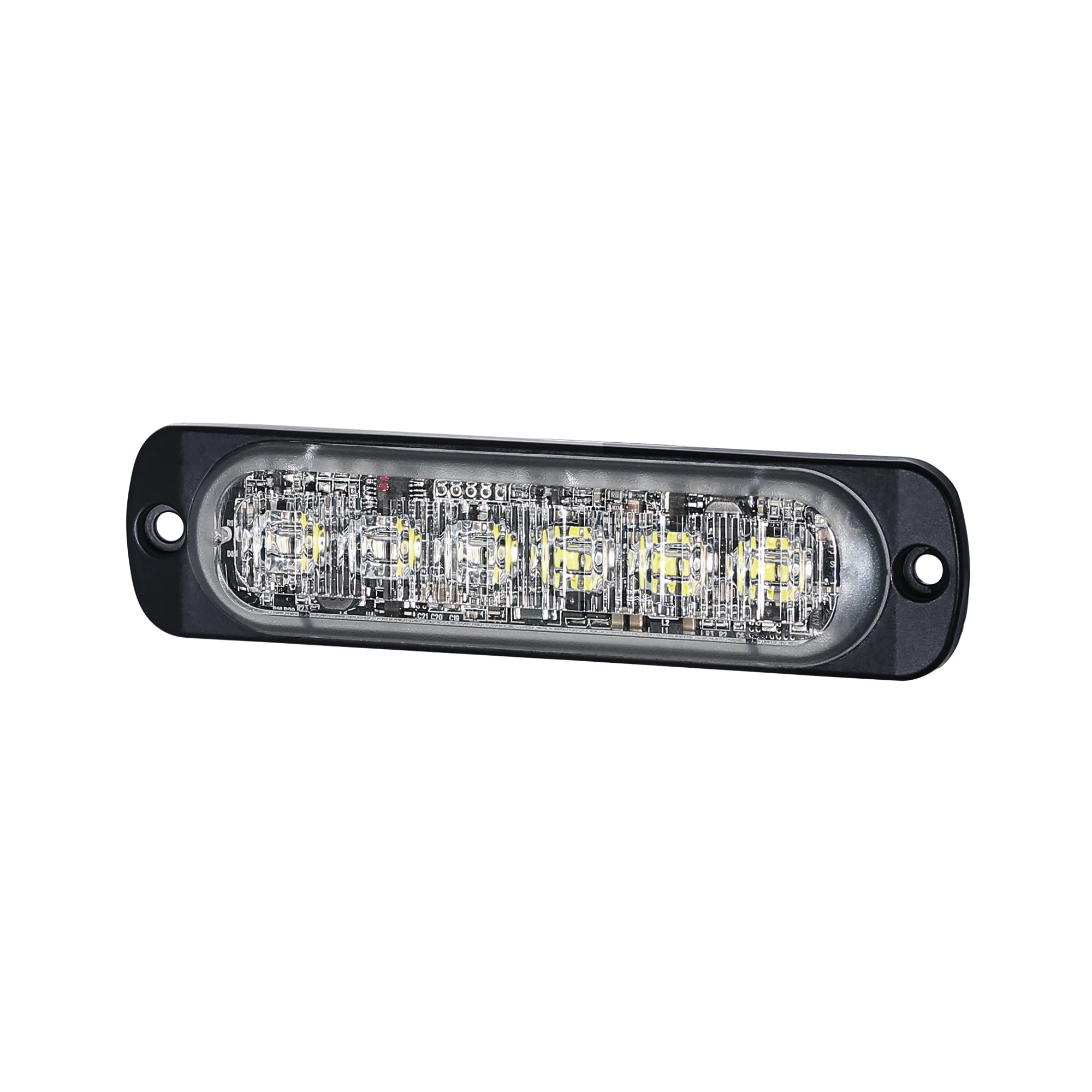 LUZ AUXILIAR DE 12 LED, ROJO/AZUL, SAE, BISEL NEGRO, LENTE TRANSPARENTE-Sirenas / Bocinas y Controladores Vehiculares-SIGNALPRO-Bsai Seguridad & Controles