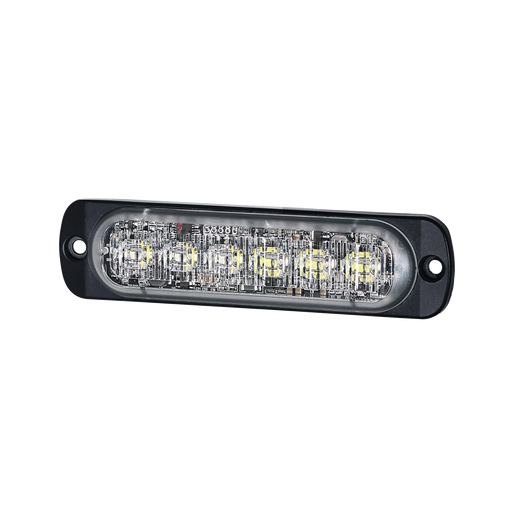 LUZ AUXILIAR DE 12 LED, ROJO/AZUL, SAE, BISEL NEGRO, LENTE TRANSPARENTE-Sirenas / Bocinas y Controladores Vehiculares-SIGNALPRO-SP12RB-Bsai Seguridad & Controles