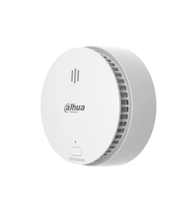 DAHUA DHI-HY-SA21A-W2 - Detector de Humo Inalámbrico / Sensor Fotoeléctrico de Doble Cámara / Sirena Interna de 85dB / Función de Prueba y Silenciar / Alarma Visual y Sonora / Indicador Led / #AlarmasDahua-Sensores de Alarma-DAHUA-DHT2480018-Bsai Seguridad & Controles