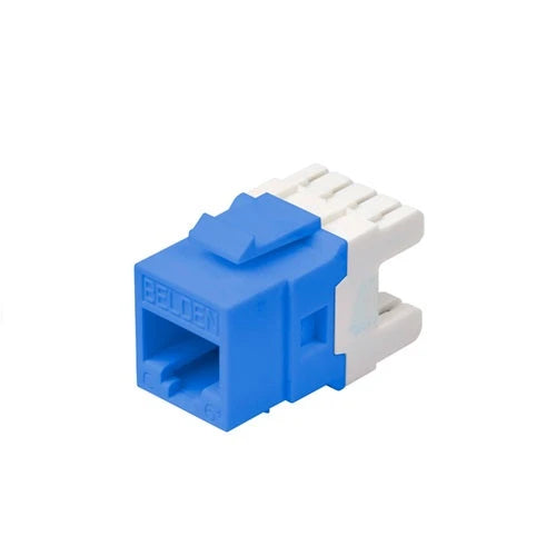 CONECTOR MODULAR JACK RJ45 CAT6 BELDEN AX104193 ESTILO KEYCONNECT AZUL COMPATIBLE CON FACEPLATE AX102660,AX102655,AX102249 PATCH PANEL MODULAR AX103114,AX103115,AX104599 ESQUEMA DE CABLEADO T568A/B HERRAMIENTA COMPATIBLE AX100749 USO INTERIOR CALIBRE ...-Conectores-BELDEN-Bsai Seguridad & Controles