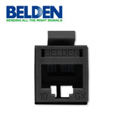 CONECTOR MODULAR JACK RJ45 CAT6A REVCONNECT BELDEN RVAMJKUBK-S1 ESTILO KEYCONNECT NEGRO COMPATIBLE CON FACEPLATE AX102660,AX102655,AX102249 ESQUEMA DE CABLEADO T568A/B HERRAMIENTA COMPATIBLE RVUTT01 USO INTERIOR CALIBRE DEL CONDUCTOR 23-24 AWG-Adaptadores-BELDEN-Bsai Seguridad & Controles