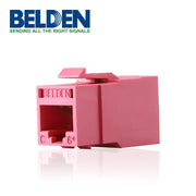 CONECTOR MODULAR JACK RJ45 CAT6 REVCONNECT BELDEN RV6MJKUTR-S1 ESTILO KEYCONNECT ROJO CLARO COMPATIBLE CON FACEPLATE AX102660,AX102655,AX102249 ESQUEMA DE CABLEADO T568A/B HERRAMIENTA COMPATIBLE RVUTT01 USO INTERIOR CALIBRE DEL CONDUCTOR 23-24 AWG-Adaptadores-BELDEN-Bsai Seguridad & Controles