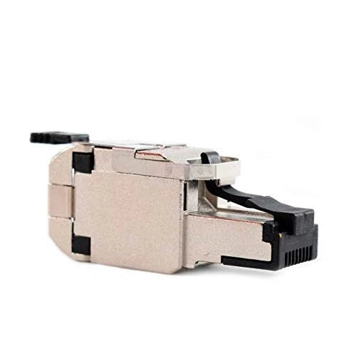 CONECTOR MODULAR PLUG RJ45 CAT6A REVCONNECT BLINDADO BELDEN RVAFPSME-S1 COLOR METAL CERTIFICABLE ESQUEMA DE CABLEADO T568A/B HERRAMIENTA COMPATIBLE RVUTT01 USO INTERIOR CALIBRE DEL CONDUCTOR 23-24 AWG-Conectores-BELDEN-Bsai Seguridad & Controles