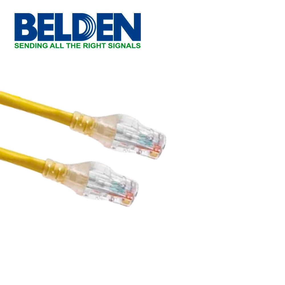 PATCHCORD UTP CAT6A BELDEN CA21104004 FORRO PVC AMARILLO CMR-RISER 4 PARES CALIBRE CONDUCTOR 24 AWG 100% COBRE USO INTERIOR ESQUEMA DE CABLEADO T568A/B-T568A/B PARTES RELACIONADAS:CONECTORES MODULARES CAT6A PATCH PANEL CAT6A LONGITUD 4 PIES 1.2 METROS-Patch Cords-BELDEN-Bsai Seguridad & Controles