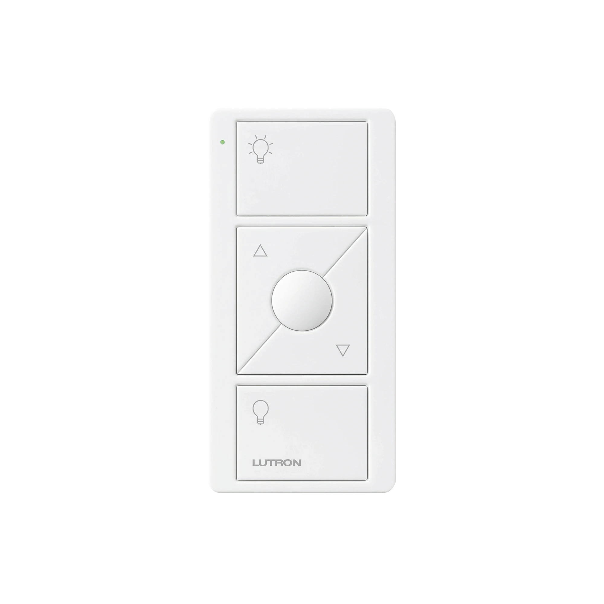 CONTROL REMOTO PICO 3 BOTONES ENCENDER/APAGAR, SUBIR/BAJAR INTENSIDAD, COLOR BLANCO, COMPLEMENTE CON UN ATENUADOR CASETA, RA2, RADIORA2.-Automatización - Casa Inteligente-LUTRON ELECTRONICS-Bsai Seguridad & Controles