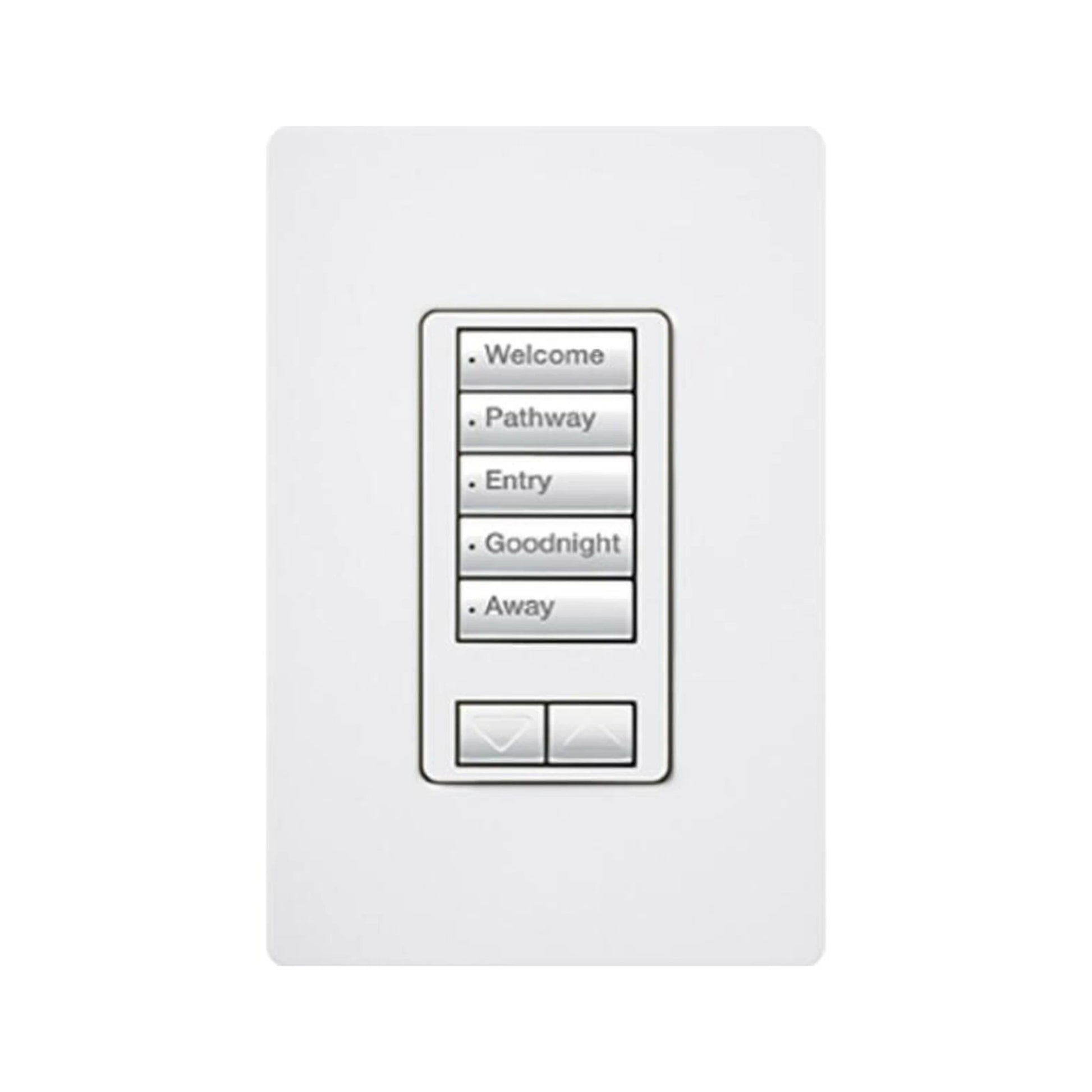 (RADIORA2) TECLADO SEETOUCH 5 BOTONES, 2 BOTONES SUBIR/BAJAR, PROGRAME ESCENAS DIFERENTES EN CADA BOTÓN.-Automatización - Casa Inteligente-LUTRON ELECTRONICS-Bsai Seguridad & Controles
