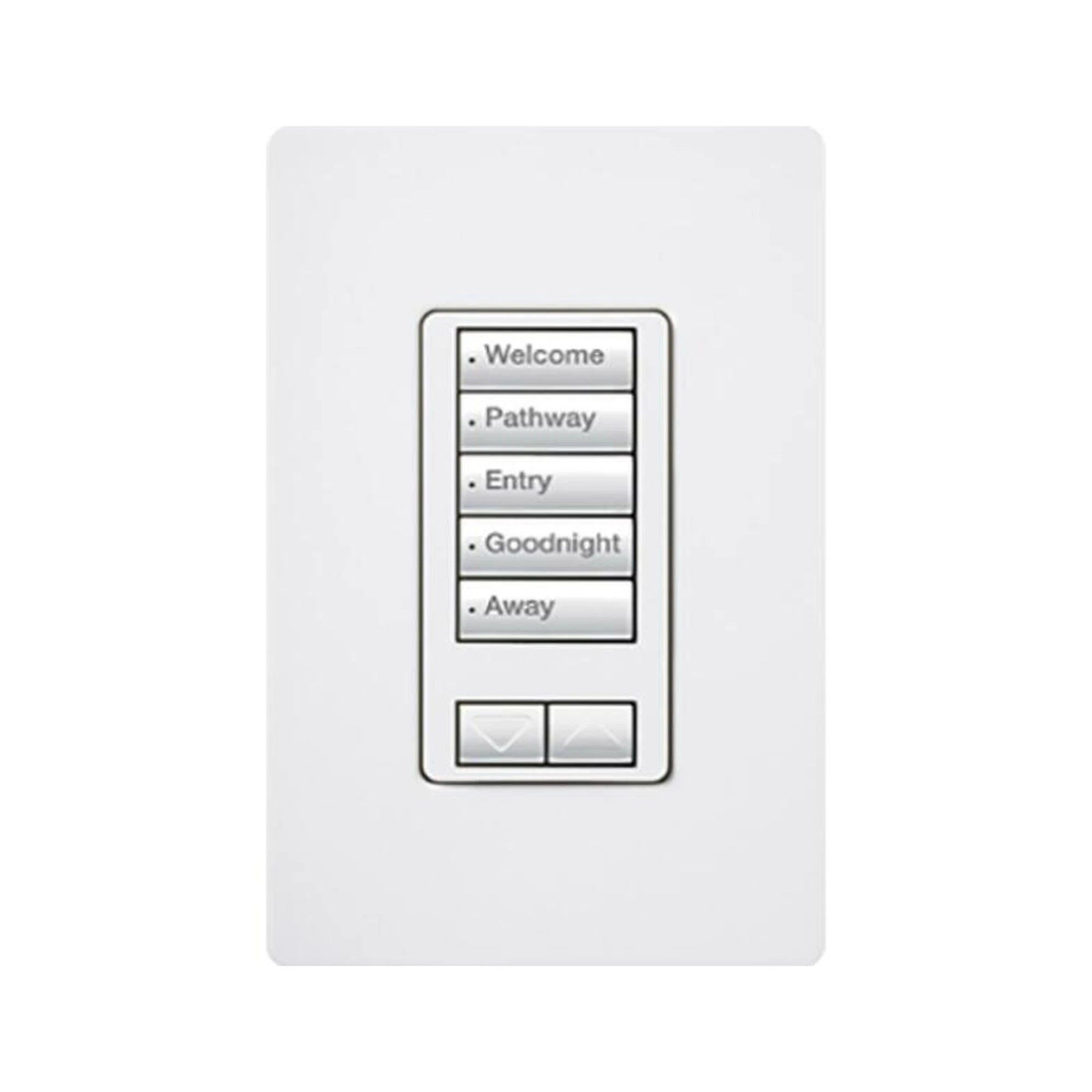 (RADIORA2) TECLADO SEETOUCH 5 BOTONES, 2 BOTONES SUBIR/BAJAR, PROGRAME ESCENAS DIFERENTES EN CADA BOTÓN.-Automatización - Casa Inteligente-LUTRON ELECTRONICS-Bsai Seguridad & Controles