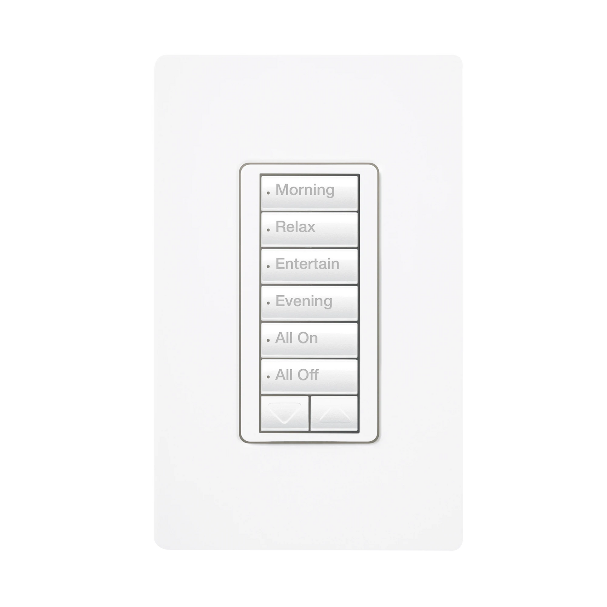 (RADIORA2) TECLADO SEETOUCH 6 BOTONES, 2 BOTONES SUBIR/BAJAR, PROGRAME ESCENAS DIFERENTES EN CADA BOTÓN.-Automatización - Casa Inteligente-LUTRON ELECTRONICS-Bsai Seguridad & Controles