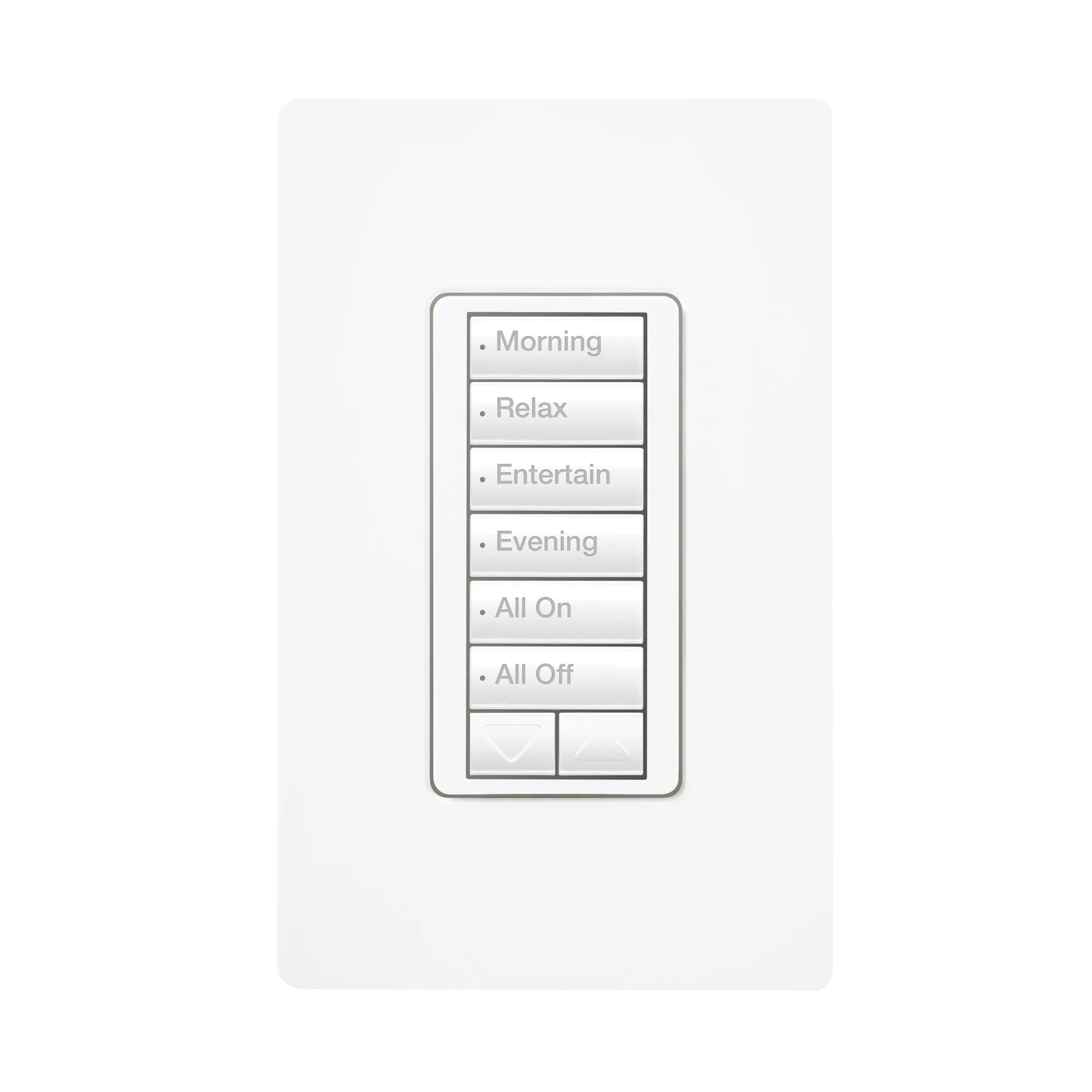 (RADIORA2) TECLADO SEETOUCH 6 BOTONES, 2 BOTONES SUBIR/BAJAR, PROGRAME ESCENAS DIFERENTES EN CADA BOTÓN.-Automatización - Casa Inteligente-LUTRON ELECTRONICS-Bsai Seguridad & Controles