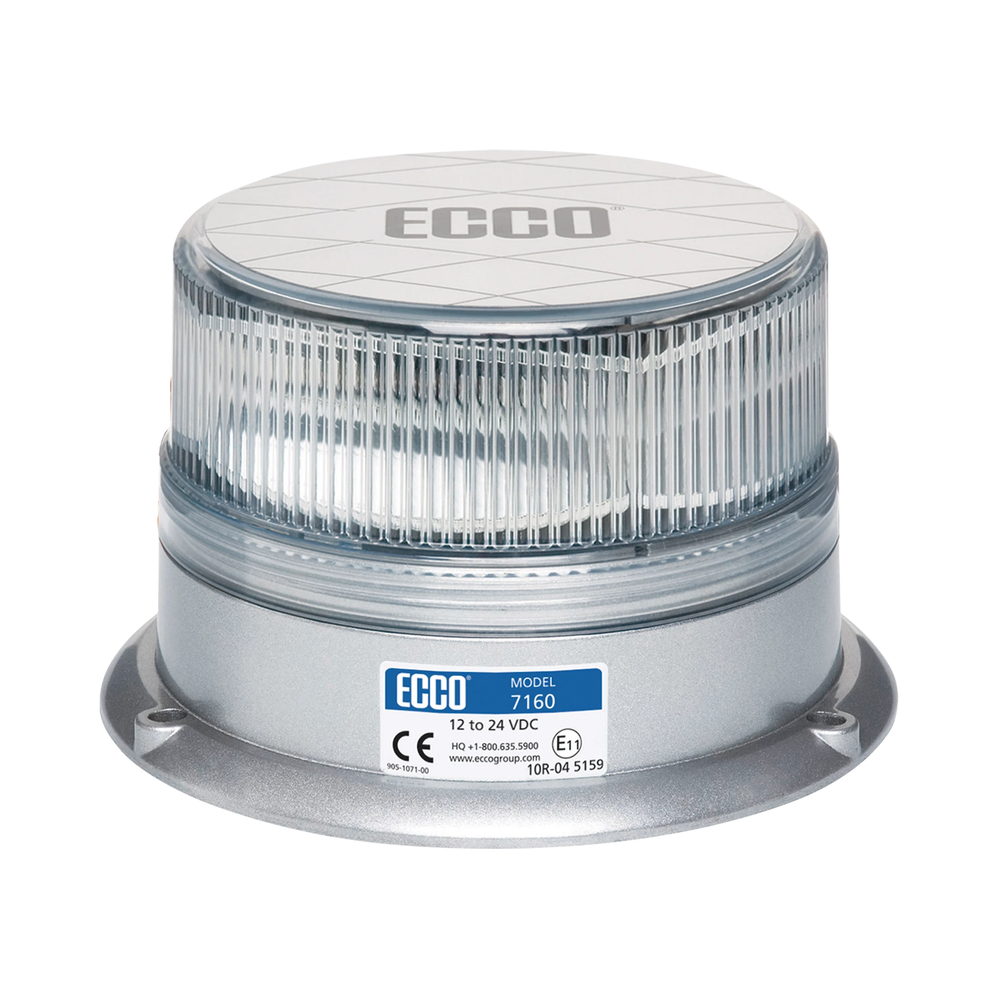 BALIZA LED: REFLEX, 12-24 VCD, 15 PATRONES DE DESTELLO, LENTE CLARO, ILUMINACIÓN ÁMBAR-Estrobos/Giratorias-ECCO-Bsai Seguridad & Controles