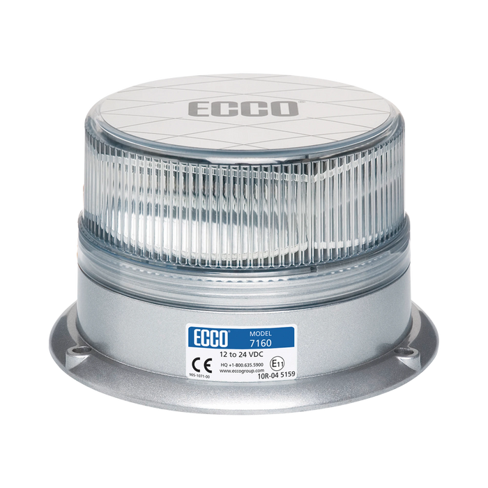 BALIZA LED: REFLEX, 12-24 VCD, 15 PATRONES DE DESTELLO, LENTE CLARO, ILUMINACIÓN ÁMBAR-Estrobos/Giratorias-ECCO-Bsai Seguridad & Controles